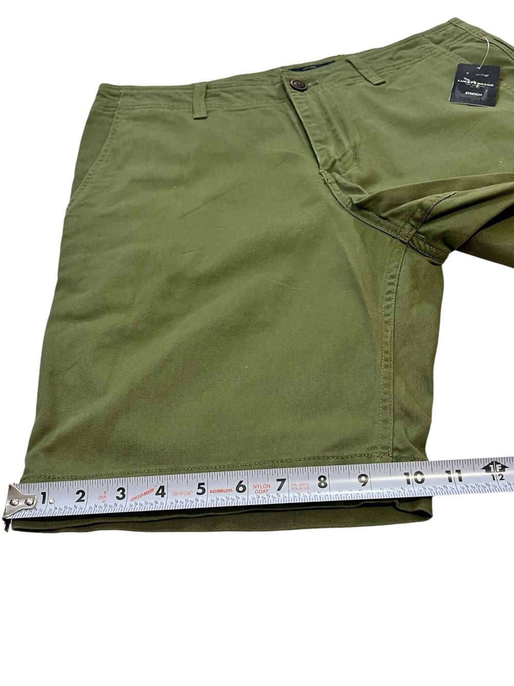 Lucky Brand Men's Chino Shorts, Flat Front, Color Olive Green, Size 31 - Picture 10 of 14